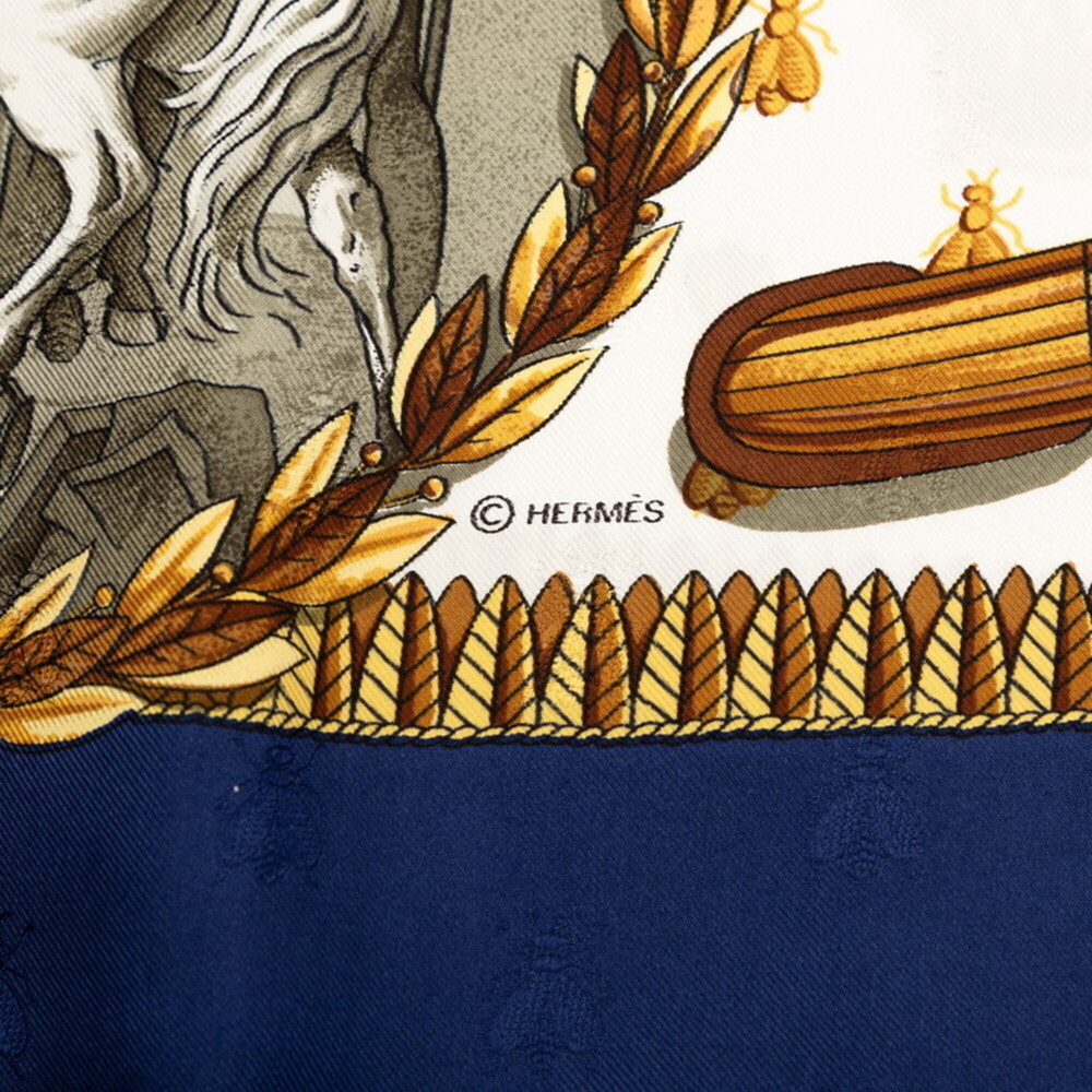 HERMES Authentic Black Silk Scarf - Picture 7 of 9